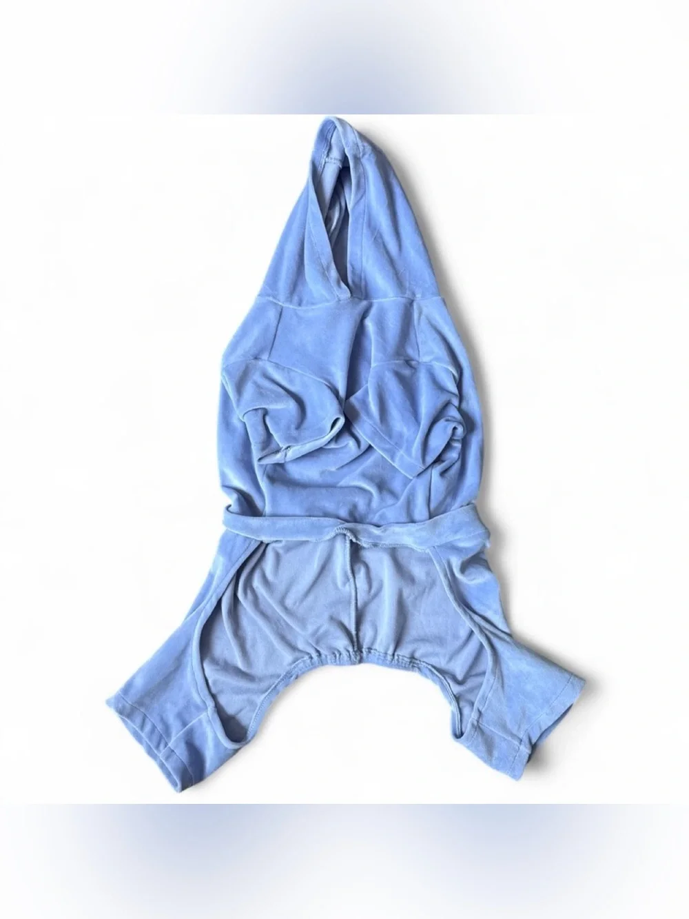 Isaac Mizrahi Light Blue Dog Hoodie with Silver Paw